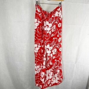 Faithfull The Brand Lulu Maxi Skirt Camara Floral Print Red